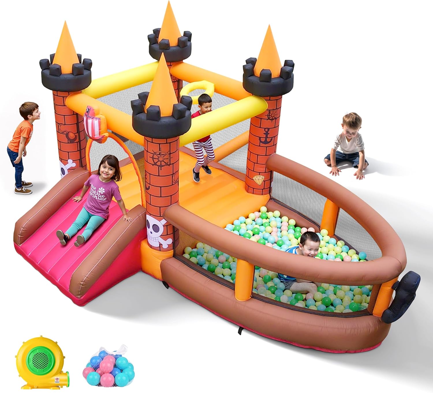 Kids Outdoor Slide - Aufblasbares Hüpfhaus für Kinder von 3-8