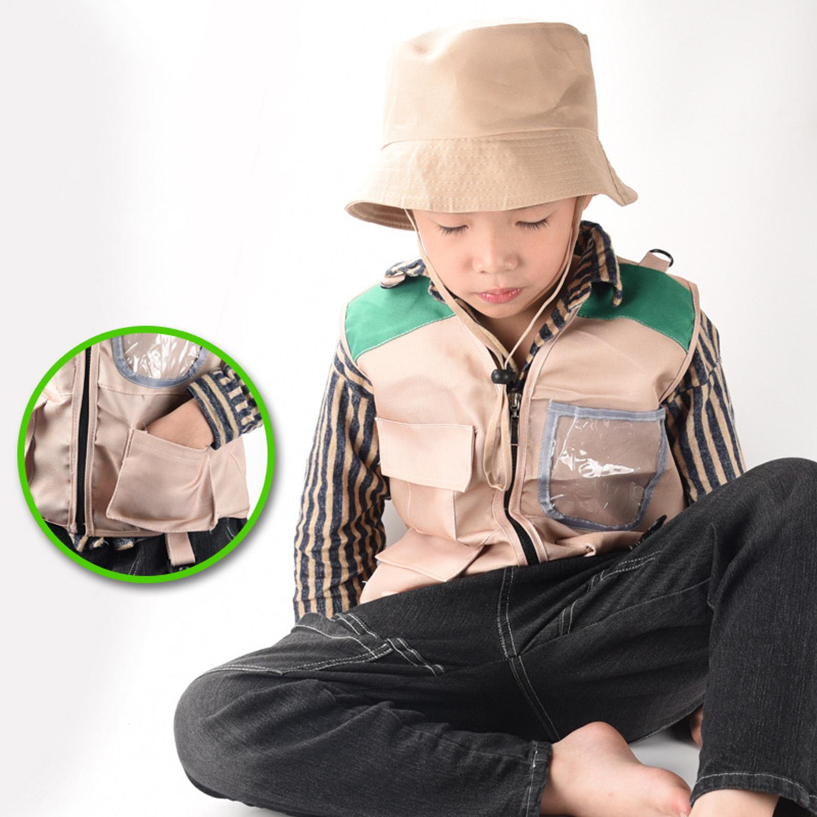 Kids Outdoor Adventure Kit - Kinder-Entdeckerweste und Hut Halloween-Kostüm-Set Rollenspiel für