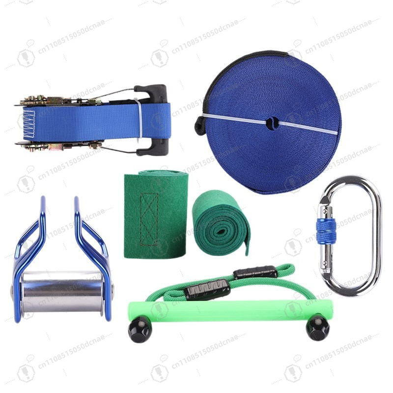 Kids Outdoor Monkey Bar Set - Kinder-Slackline-Trainingsset, Monkey Bar Zipline-Seilzug-Set, Outdoor-Balance-Kletter-Hindernisparcours-Spielgeräte für