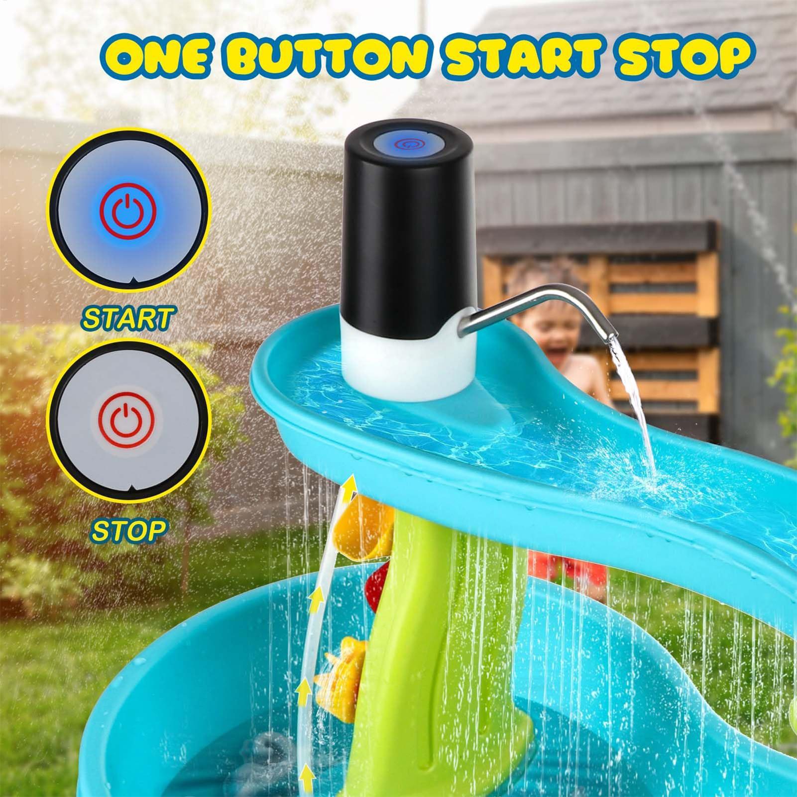 Kids Outdoor Table - Kleine Kabellose Wiederaufladbare Wassertischpumpe Batteriebetriebenes Outdoor-Spielzeug