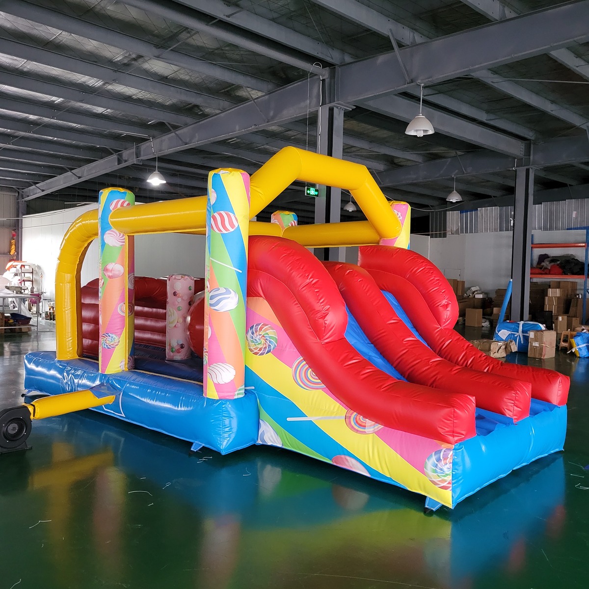 Kommerzielles PVC-Planen-Hüpfb – Kids Outdoor Slide Bewertung und Preis