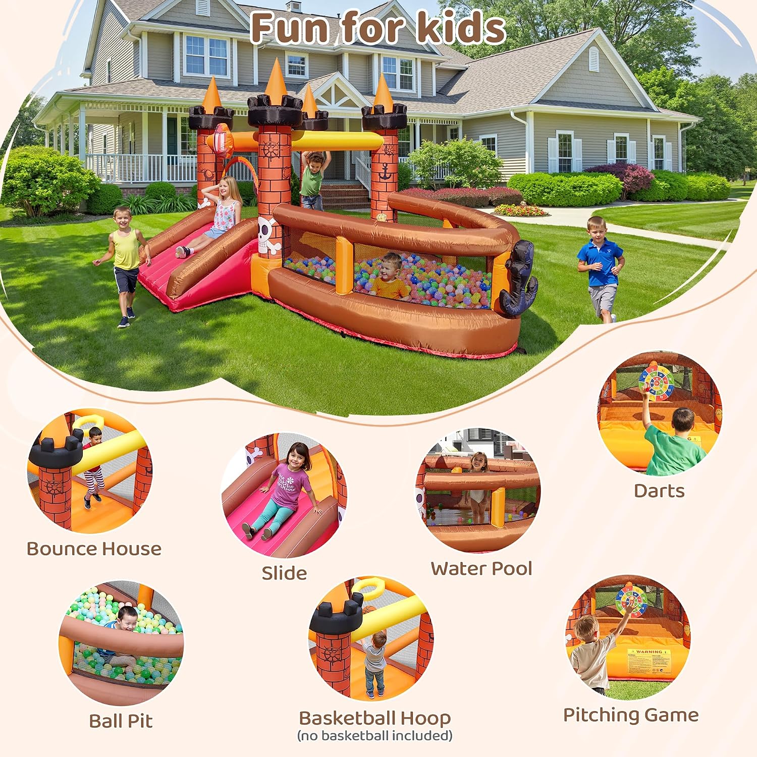Aufblasbares Hüpfhaus für Kind – Kids Outdoor Slide Bewertung und Preis