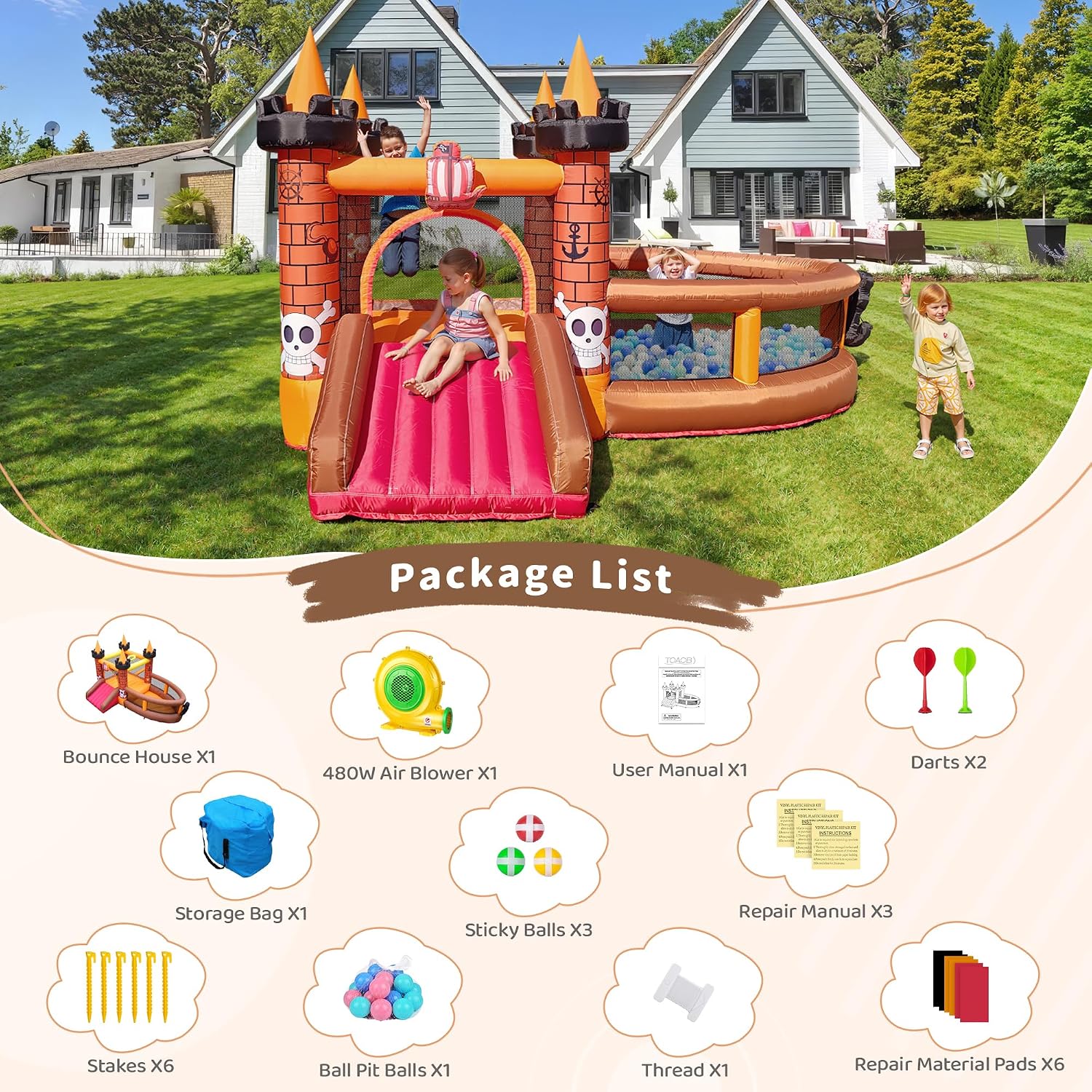 Aufblasbares Hüpfhaus für Kind – Kids Outdoor Slide Bewertung und Preis