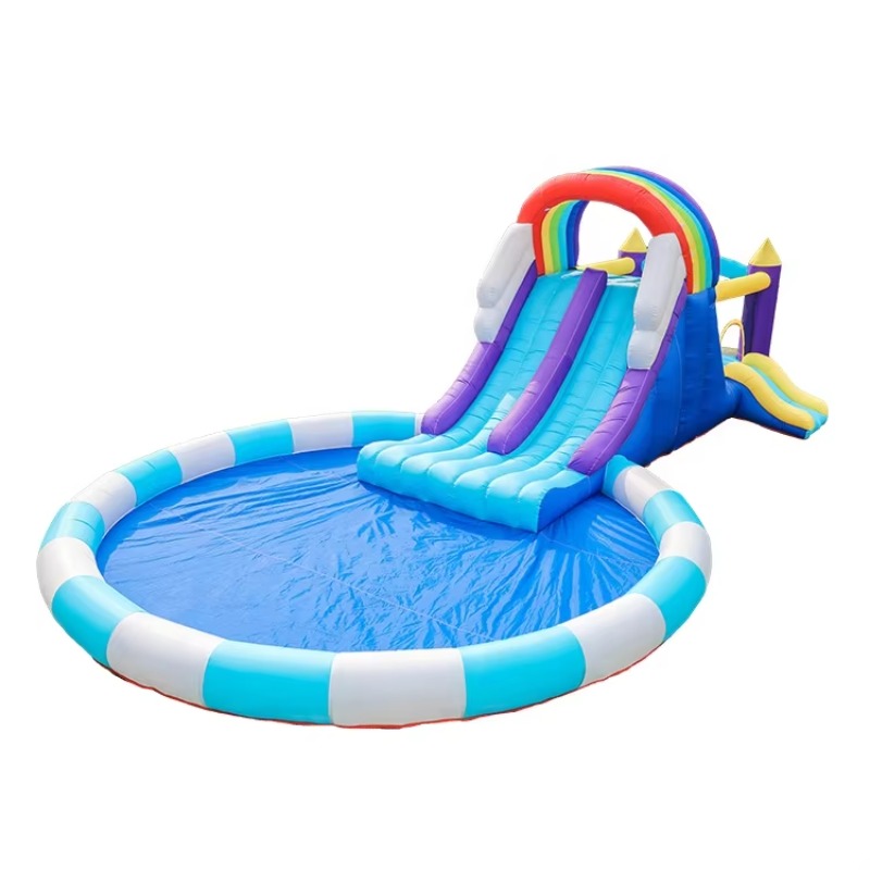 Riesige Regenbogen-Aufblasbare – Kids Outdoor Slide Bewertung und Preis