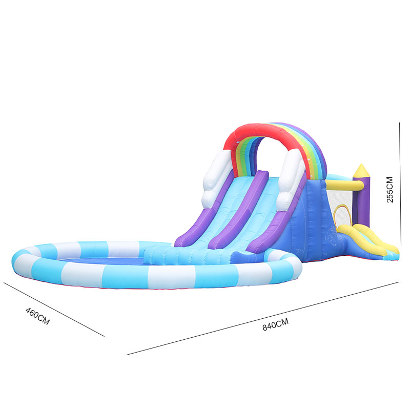 Riesige Regenbogen-Aufblasbare – Kids Outdoor Slide Bewertung und Preis