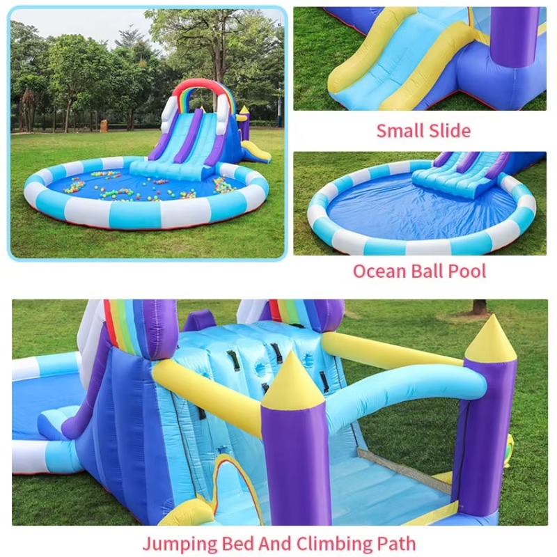 Riesige Regenbogen-Aufblasbare – Kids Outdoor Slide Bewertung und Preis