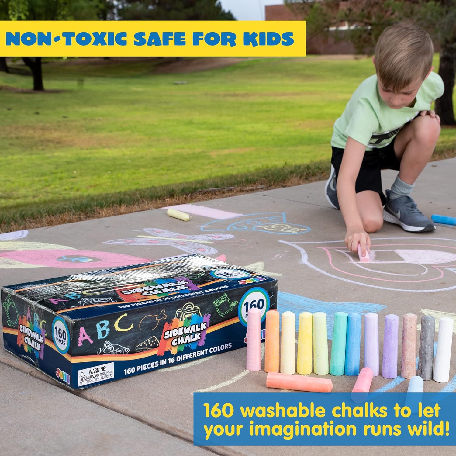 160-teiliges Gehwegkreide-Set, – Chalk Outdoor Jumbo Bewertung und Preis