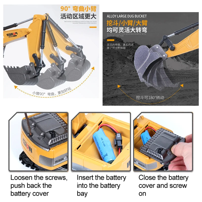 RC Bagger 2,4 GHz 6-Kanal 1:24 – Kids Outdoor Excavator Bewertung und Preis