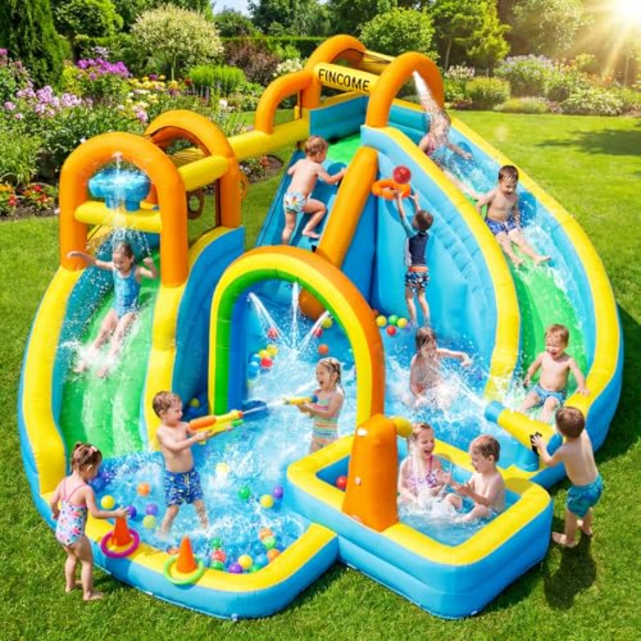 Aufblasbarer Wasserrutschenpar – Kids Outdoor Slide Bewertung und Preis