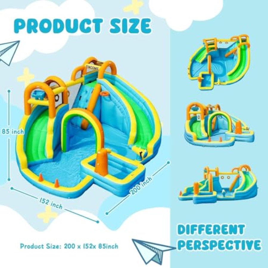 Aufblasbarer Wasserrutschenpar – Kids Outdoor Slide Bewertung und Preis