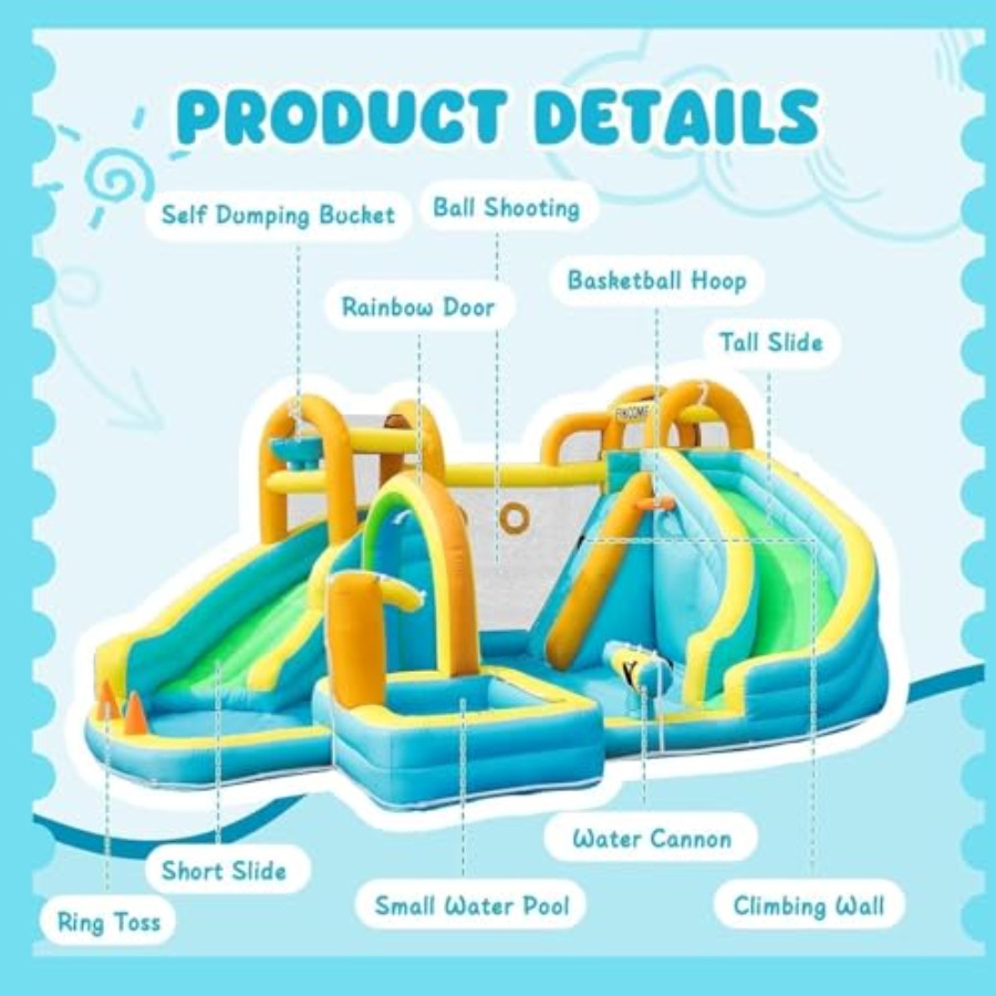 Aufblasbarer Wasserrutschenpar – Kids Outdoor Slide Bewertung und Preis