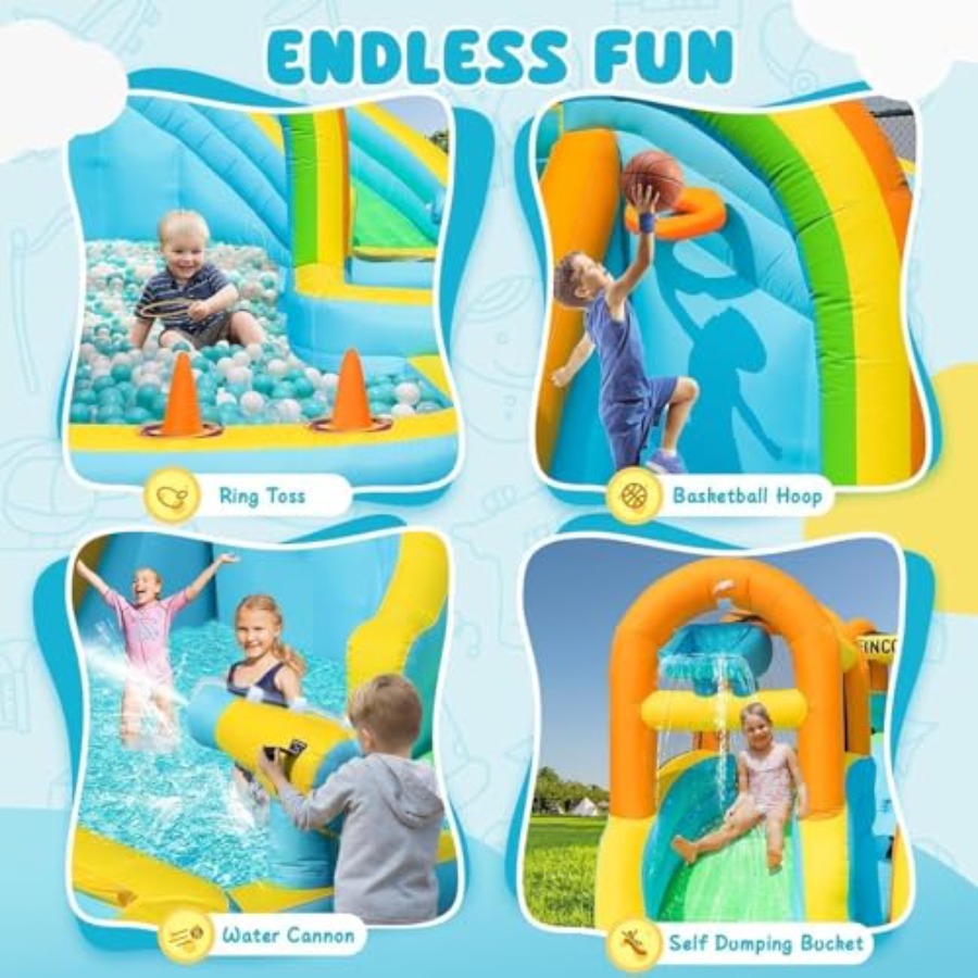 Aufblasbarer Wasserrutschenpar – Kids Outdoor Slide Bewertung und Preis