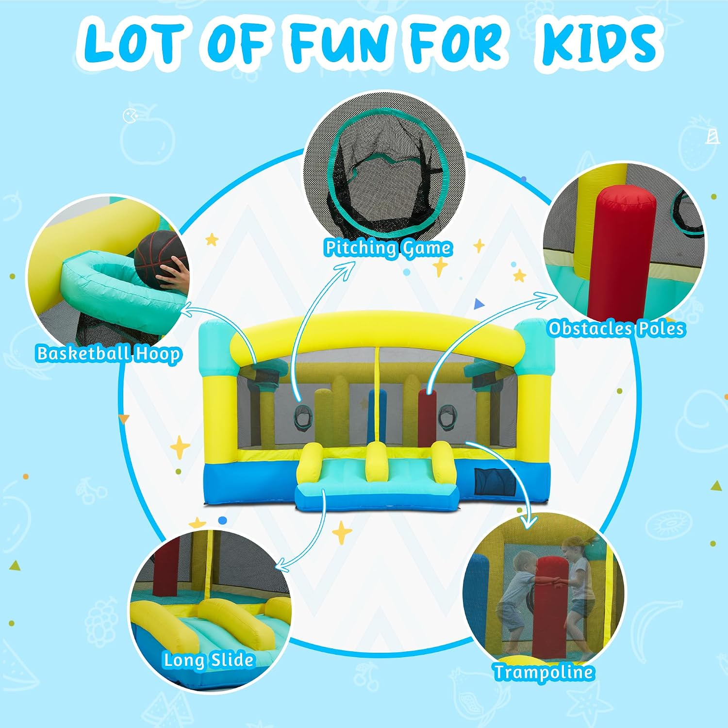 Große Hüpfburg, 15 x 14,8 FT a – Kids Outdoor Slide Bewertung und Preis