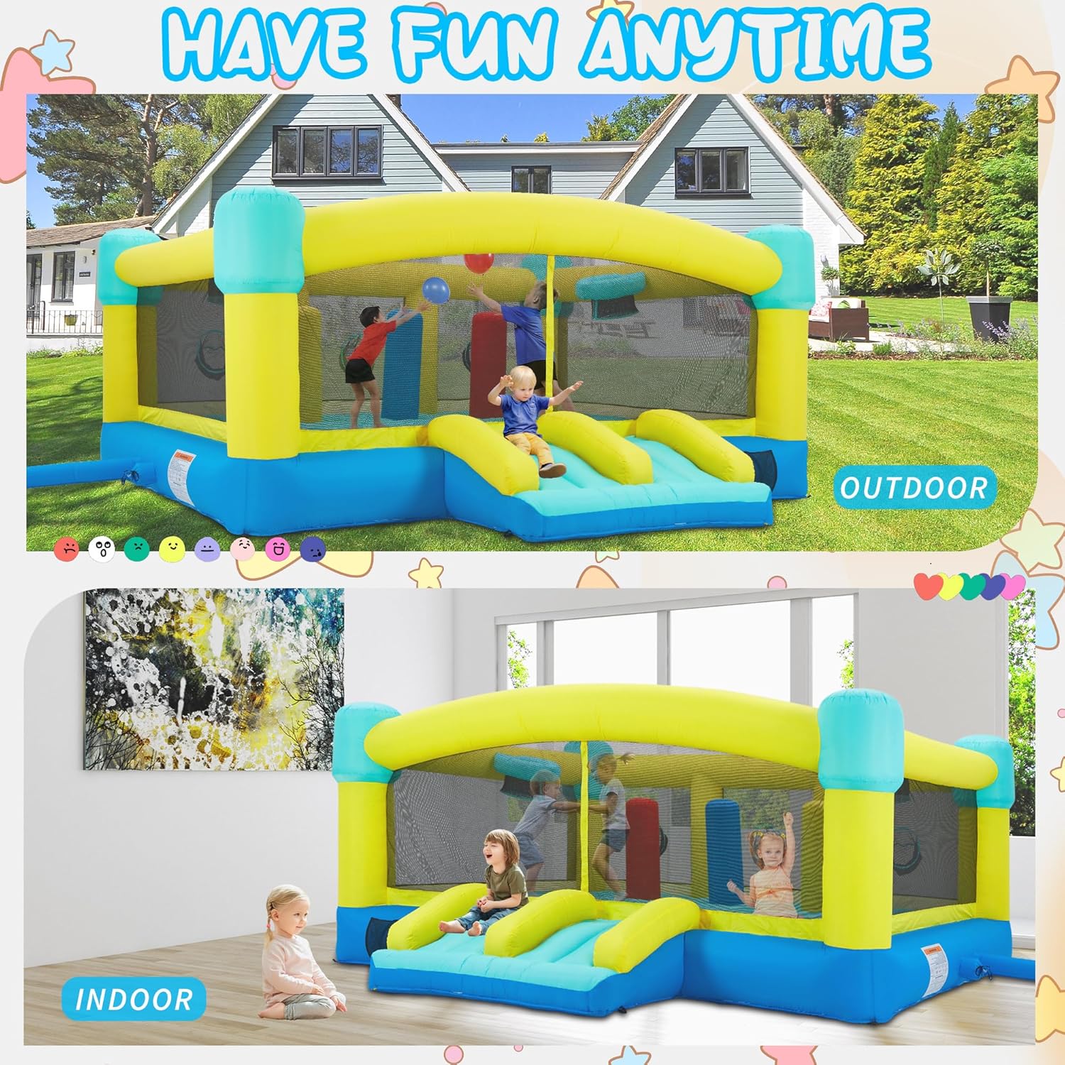 Große Hüpfburg, 15 x 14,8 FT a – Kids Outdoor Slide Bewertung und Preis