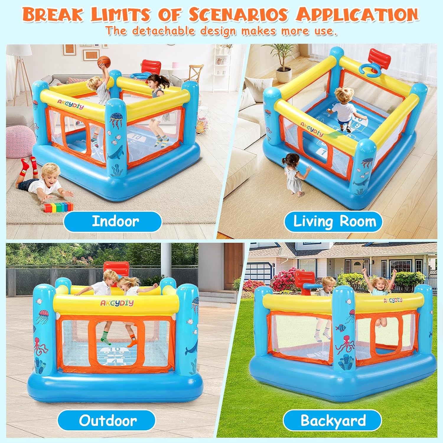 Hüpfburg, PVC Aufblasbare Hüpf – Kids Outdoor Jumping Bewertung und Preis