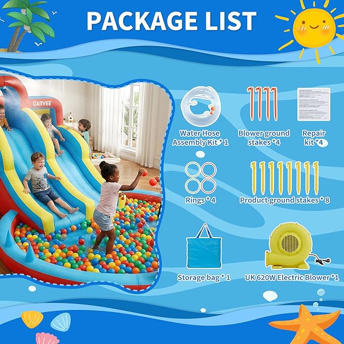 Ganzjähriger 8-in-1 aufblasbar – Kids Outdoor Slide Bewertung und Preis