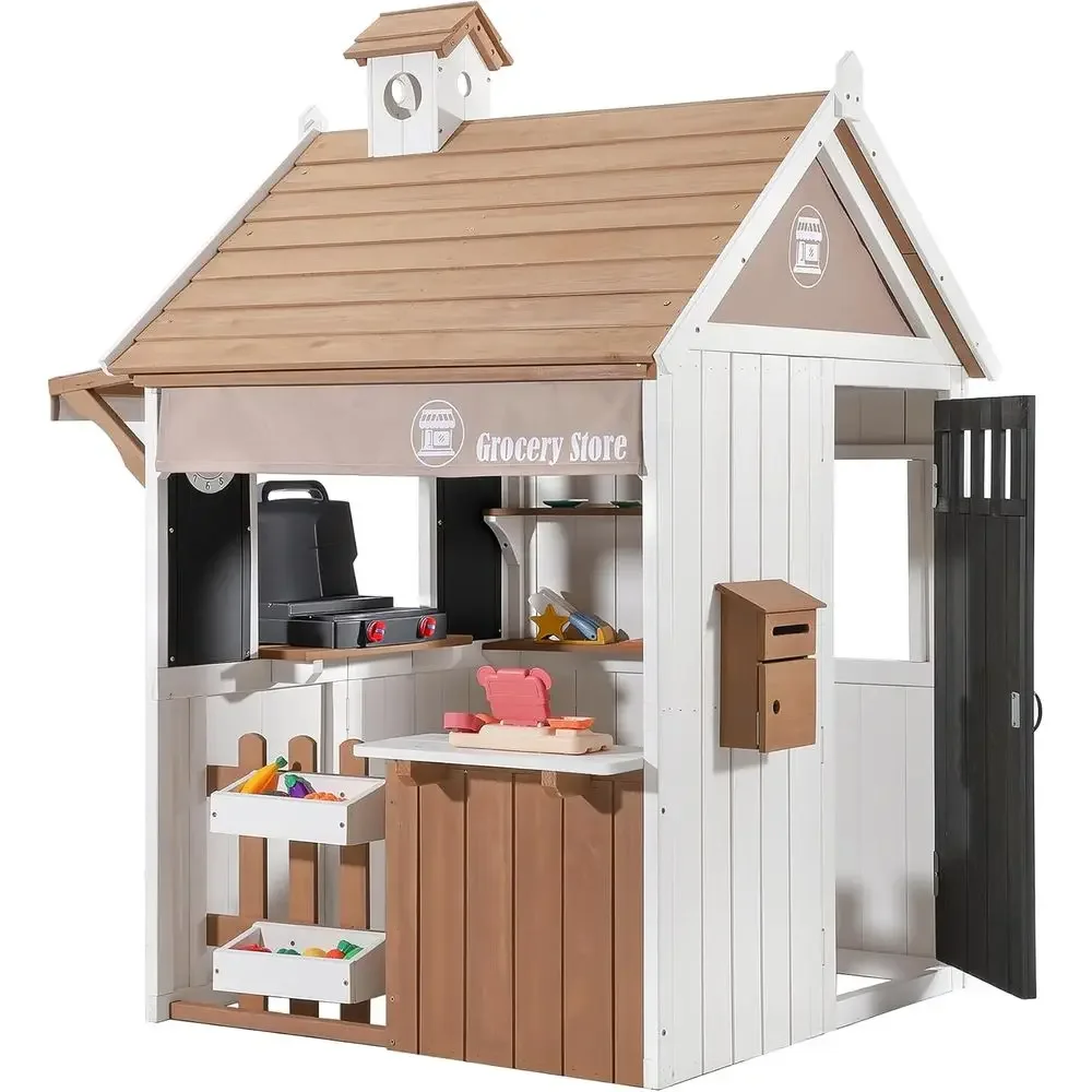 2-in-1-Spielhaus für Kinder im – Kids Outdoor Chalkboard Bewertung und Preis