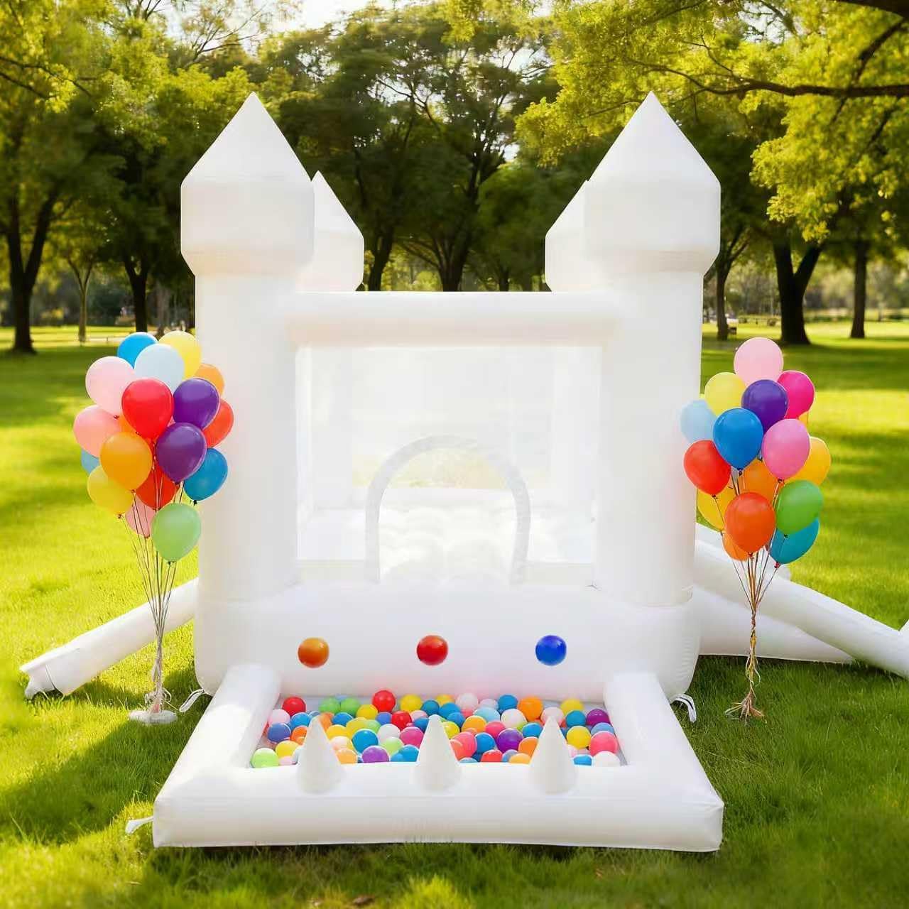 Weißes Hüpfhaus, Indoor- und O – Kids Outdoor Slide Bewertung und Preis