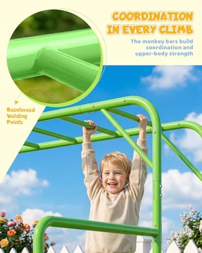 Outdoor-Klettergerüst mit Klet – Kids Outdoor Monkey Bar Set Bewertung und Preis