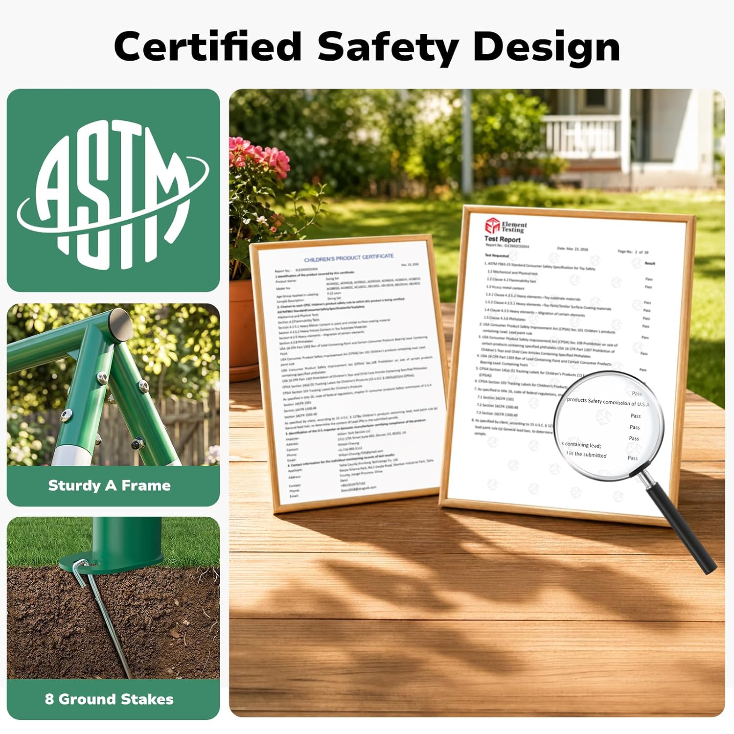 Gartenschaukelset mit Kletterg – Kids Outdoor Monkey Bar Set Bewertung und Preis