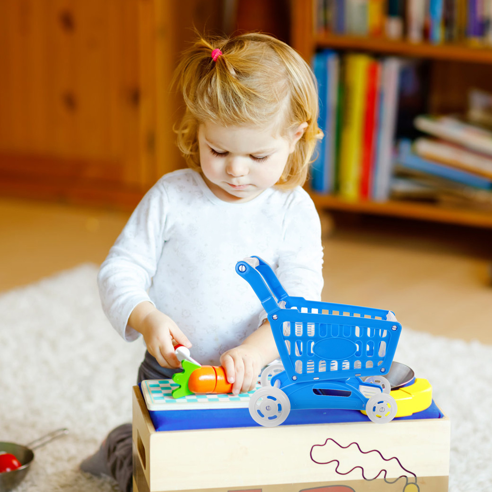 Mini Blauer Einkaufswagen Supe – Kids Indoor Outdoor Cart Bewertung und Preis