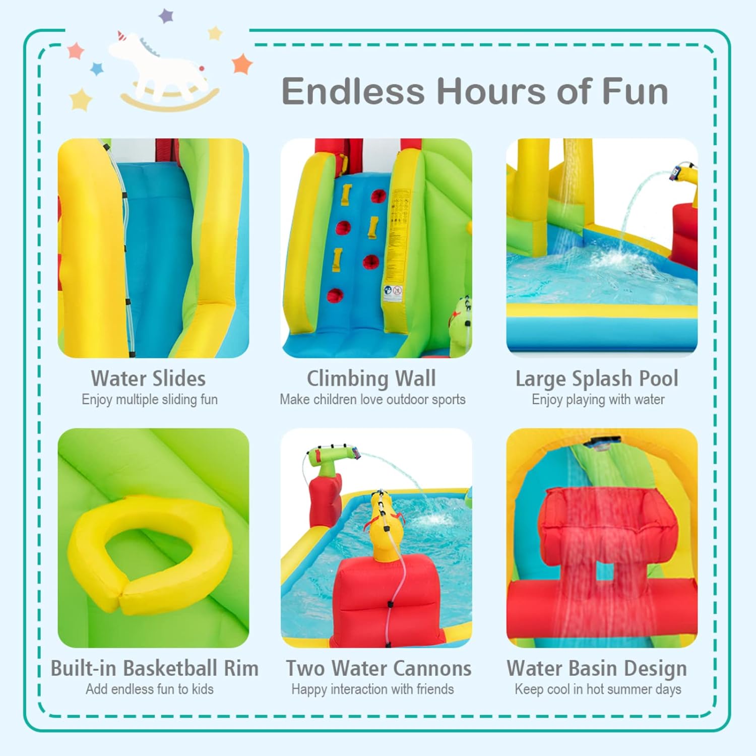 Mega Aufblasbarer Wasserpark H – Kids Outdoor Slide Bewertung und Preis
