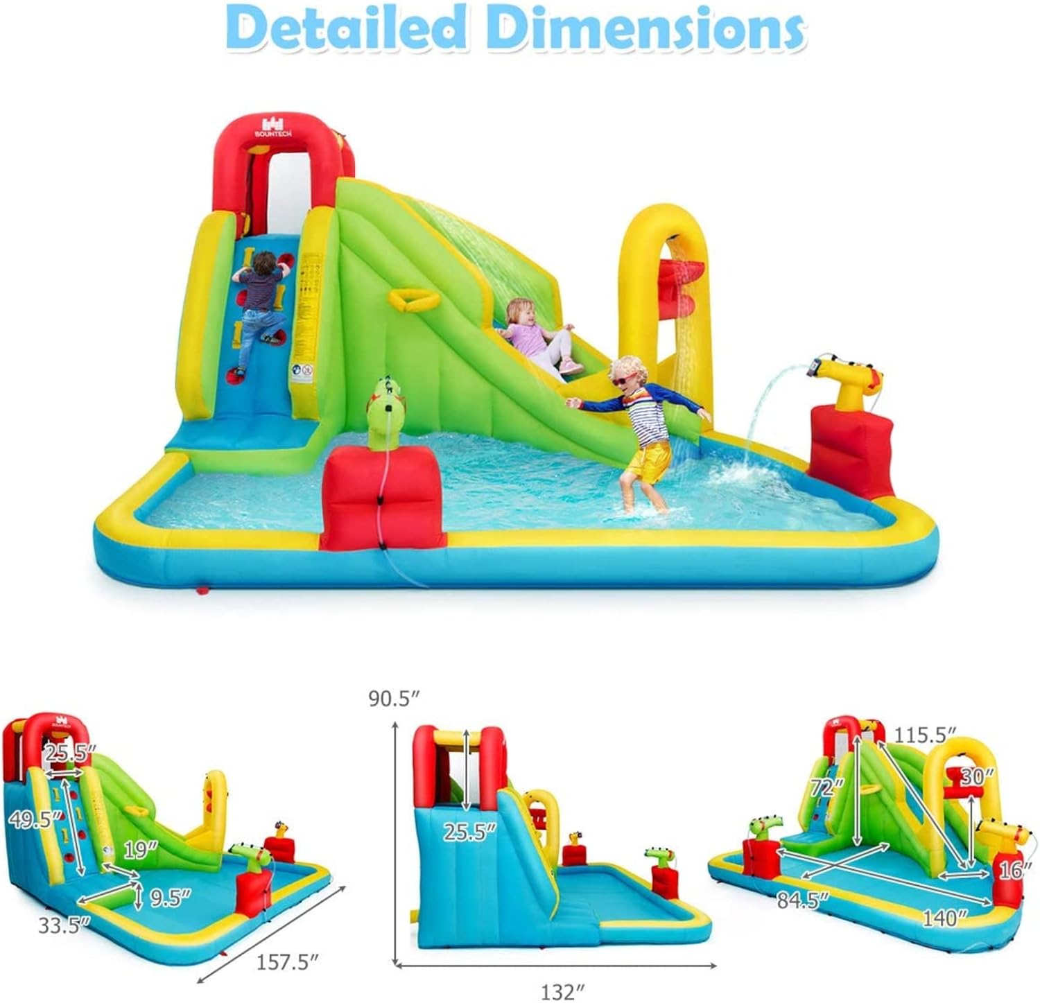Mega Aufblasbarer Wasserpark H – Kids Outdoor Slide Bewertung und Preis