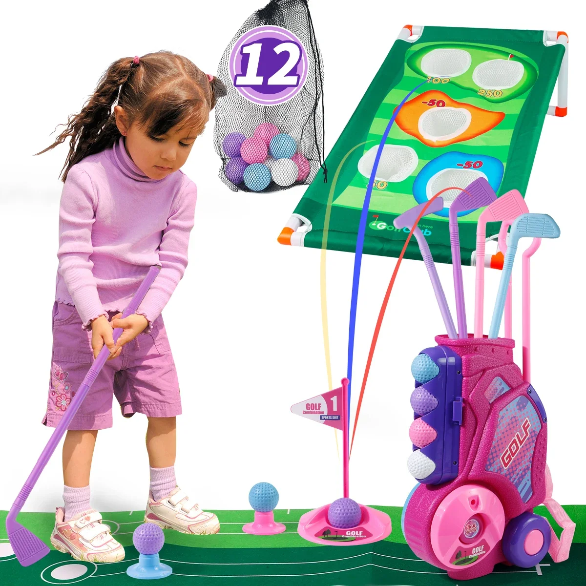 MQUDUO Kinder-Golfschläger-Set – Kids Indoor Outdoor Cart Bewertung und Preis